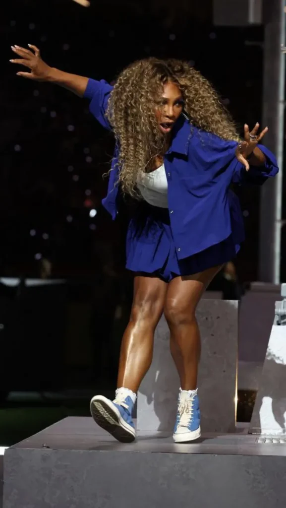 Serena Williams dancing at the Super Bowl