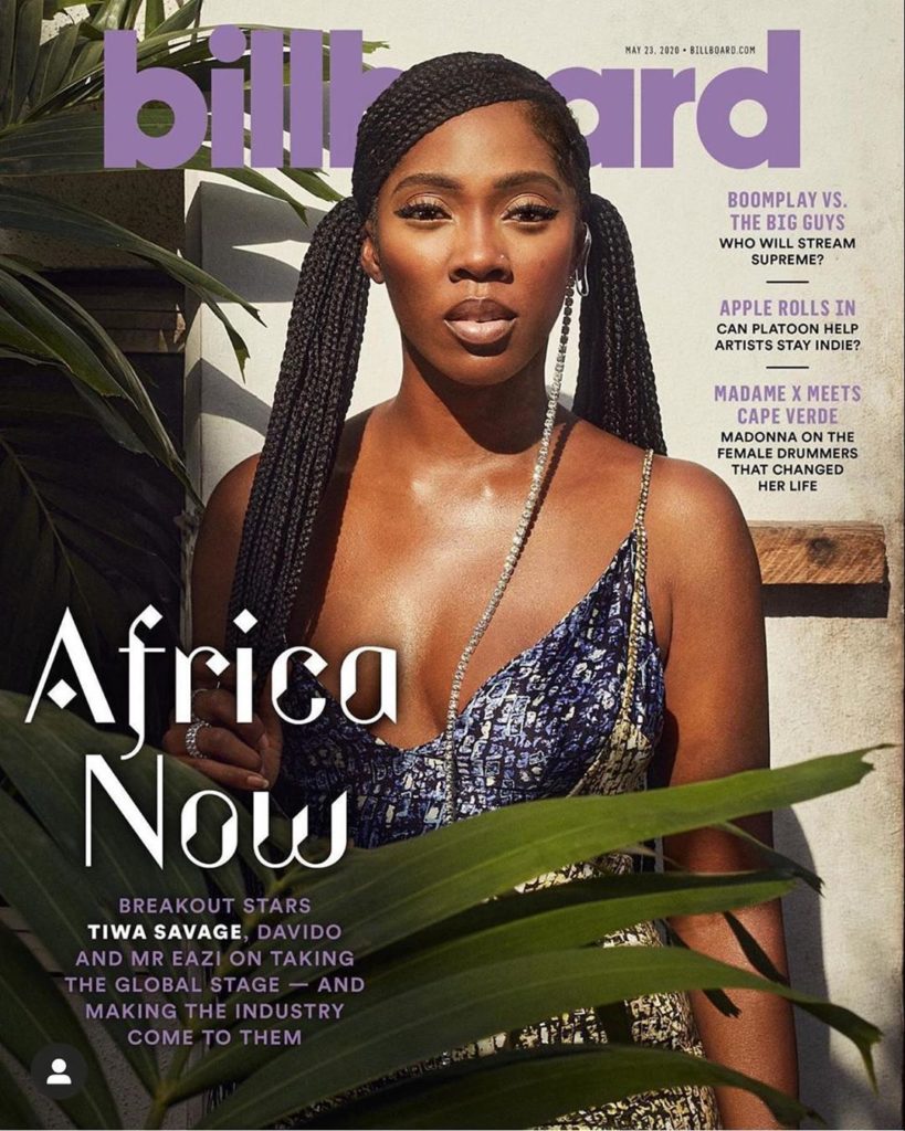Tiwa Savage Wears Nigerian Designer, Lisa Folawiyo as The Star Covers Billboard Latest Issue