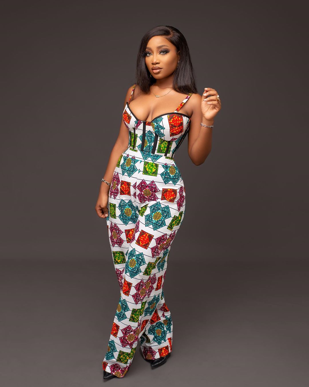 ankara corset jumpsuit