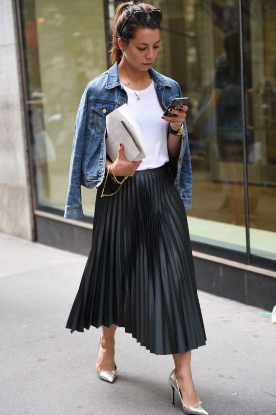 14 Chic Ways To Style A Pleated Skirt