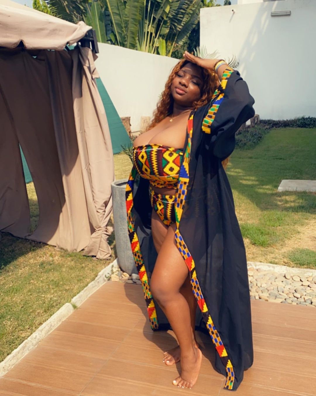 Dorathy Bachor Wore A Statement Ankara Bikini Leurr