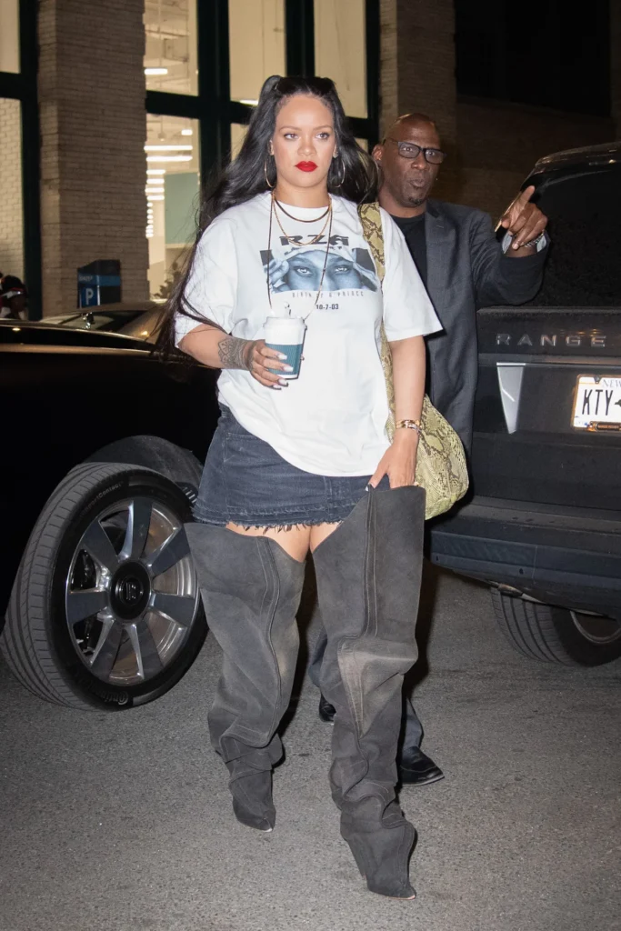 Naturally, Rihanna is already sporting the Thigh High Pantaboots