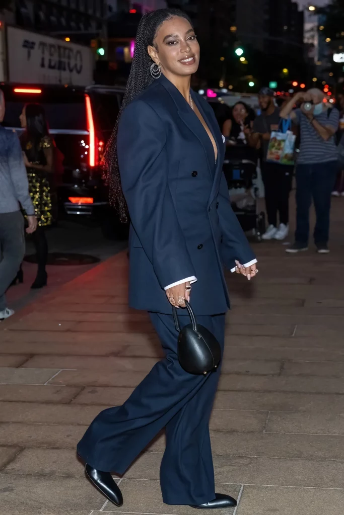Solange Gives the Sexy Suit Trend a Try