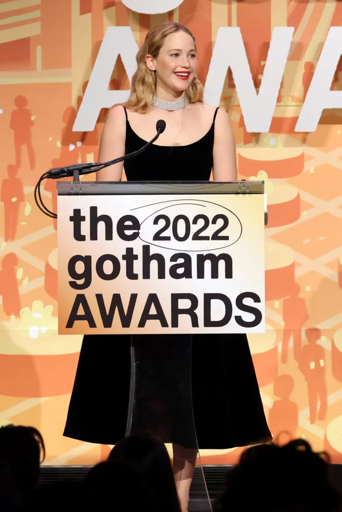 Jennifer Lawrence Channels Vintage Hollywood Glamour in Velvet at the 2022 Gotham Awards