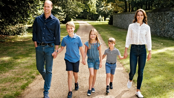Kate and William dress down for their first Christmas card as the Prince and Princess of Wales in denim