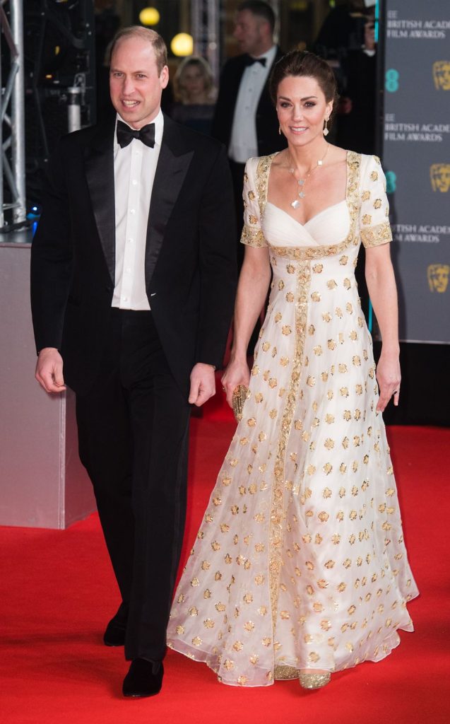 Kate Middleton at the 2020 BAFTA Awards with Prince Williams