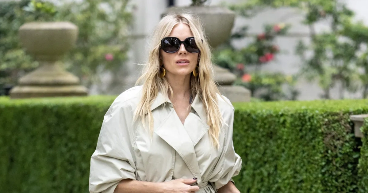 Sienna Miller Elevates Her Boho Style With Victoria Beckham's Trench ...
