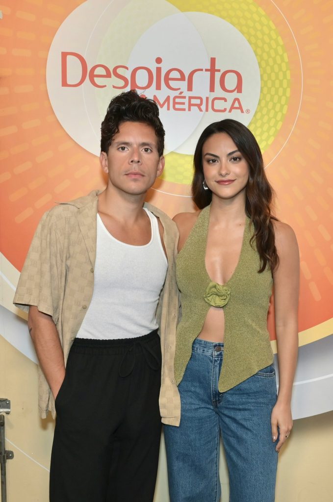 Camila Mendes wearing the With Jeans Rosette top