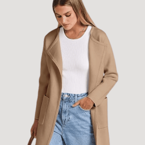 ANRABESS Open Front Knit Lightweight Jacket Coat