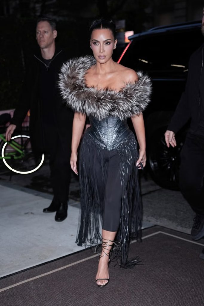 Kim Kardashian in New York City with her All’s Fair co-stars.